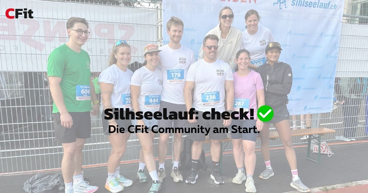 CFit Einsiedeln Running Team als Gruppe beim Sihlseelauf