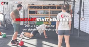 CFit Coach betreut Mitglied beim sicheren Wiedereinstieg ins funktionelle Training in der Box Einsiedeln